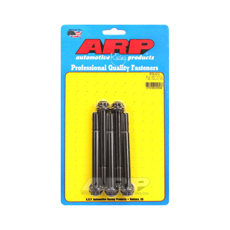 Set de șuruburi și piulițe universale ARP M10 x 1,25 – Oxid negru, 12 capete, x5 - ARP-673-1012 - 673-1012 - 3666618196879